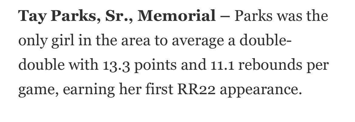 Tay_parks21's tweet photo. Thank you to my coaches, teammates and @timesrecordnews for this amazing accomplishment. Being named to the Red River 22 basketball team means a lot to me. 

My recruitment is still open, hoping to close it soon. https://t.co/TRabAO0MdL