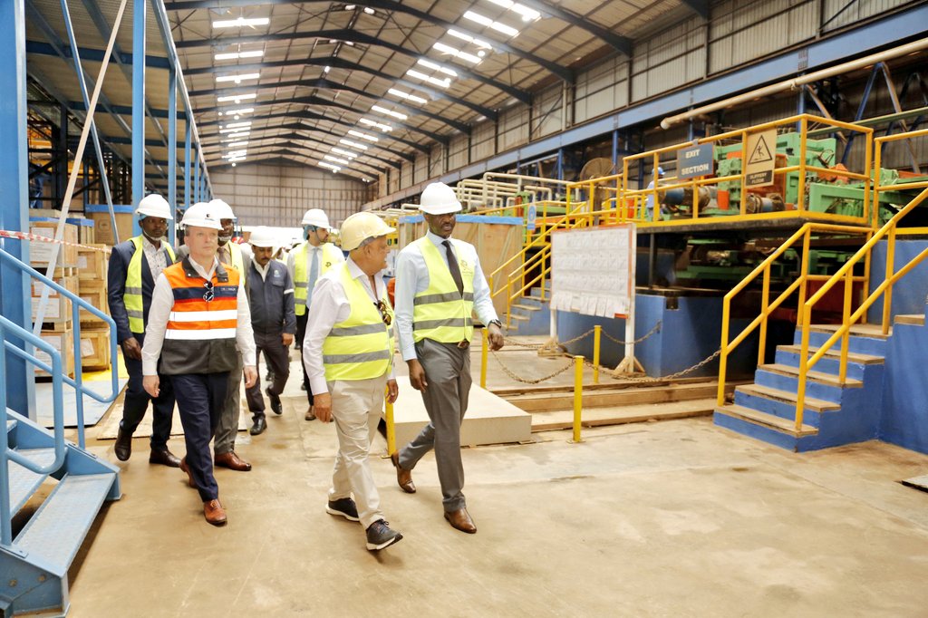 Ministry of Finance (@mofpedu) on Twitter photo INDUSTRIAL AGENDA:
PSST <a href="/rggoobi/">Ramathan Ggoobi</a> has welcomed Danieli & C.S.p.A, a renown global player in the steel industry for entering the African steel-making market through Roofings Rolling Mills Limited.
Ggoobi said this is a major signal and confirmation that Uganda is ripe for big and INDUSTRIAL AGENDA:
PSST <a href="/rggoobi/">Ramathan Ggoobi</a> has welcomed Danieli & C.S.p.A, a renown global player in the steel industry for entering the African steel-making market through Roofings Rolling Mills Limited.
Ggoobi said this is a major signal and confirmation that Uganda is ripe for big and