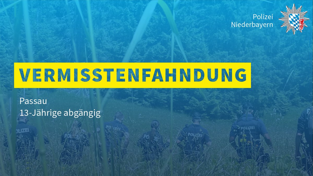 Seit dem 21.03.2025 gegen 09:30 Uhr wird eine 13-jährige aus #Passau vermisst. Sie kehrte nach Schulende nicht nach Hause zurück.

#Hinweise bitte an die Polizeiinspektion Passau unter Tel.: 0851/9511-0.

Lichtbild + Personenbeschreibung der Vermissten:
▶️ polizei.bayern.de/fahndung/perso…