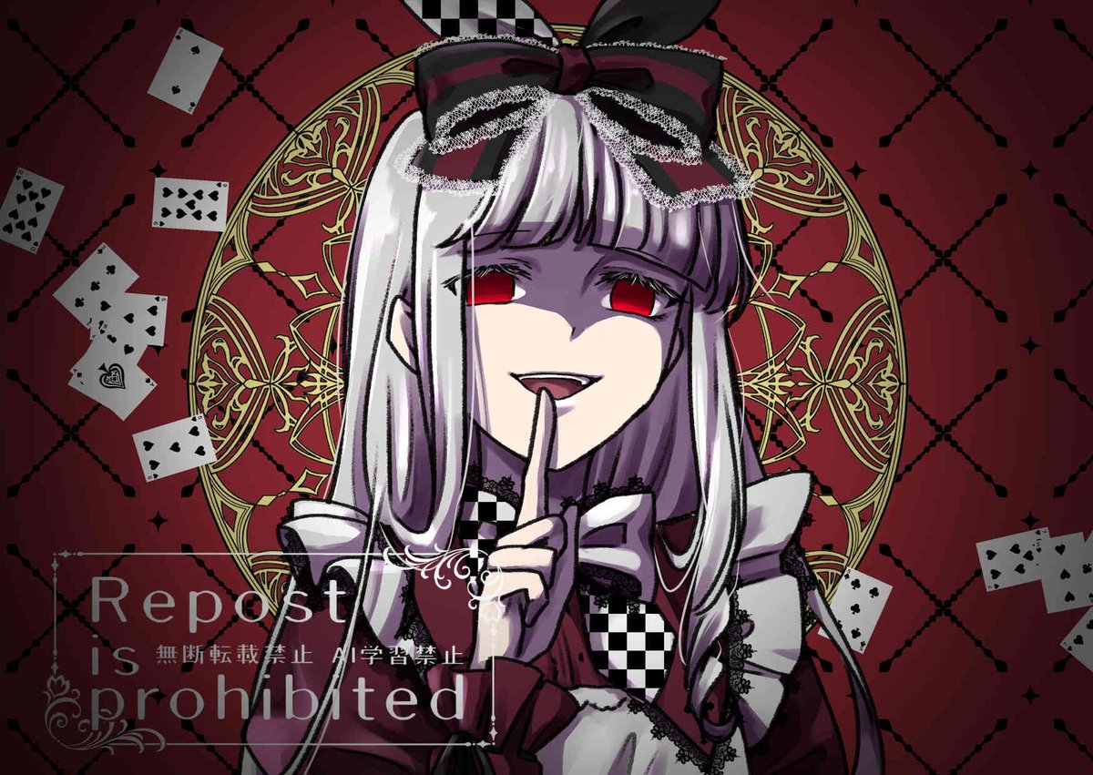 オリジナルアリス🐇🌹🕰️
#アリス 
#イラスト 
＃不思議の国のアリス