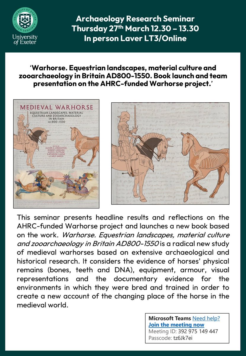 The Warhorse Project is holding a book launch seminar in Laver LT3, 12:30 on Thursday 27th. You can also join online:
teams.microsoft.com/l/meetup-join/…
