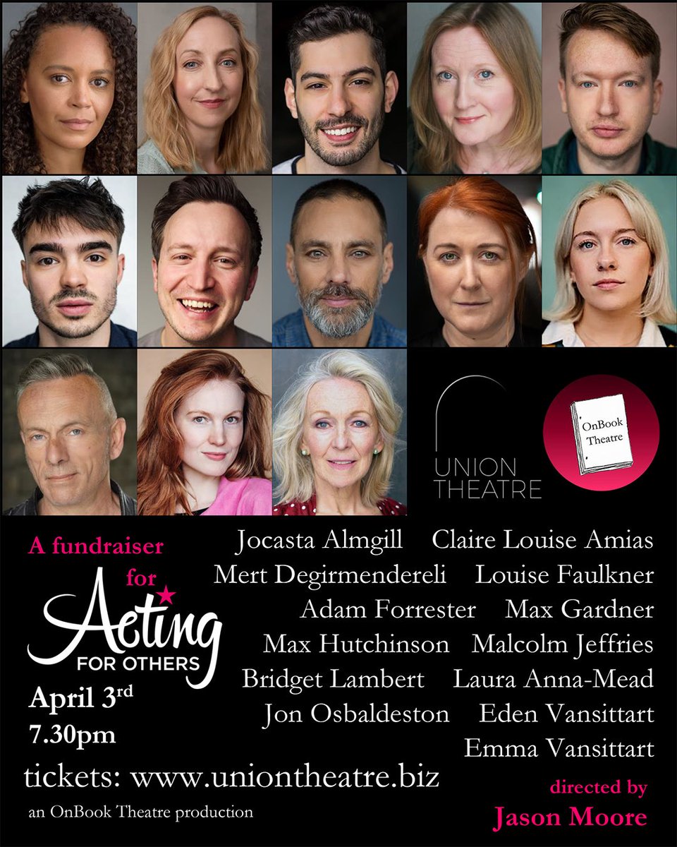 Our second annual fundraiser for Acting For Others is happening on April 3rd at Union Theatre! Tickets: uniontheatre.biz/whats-on/