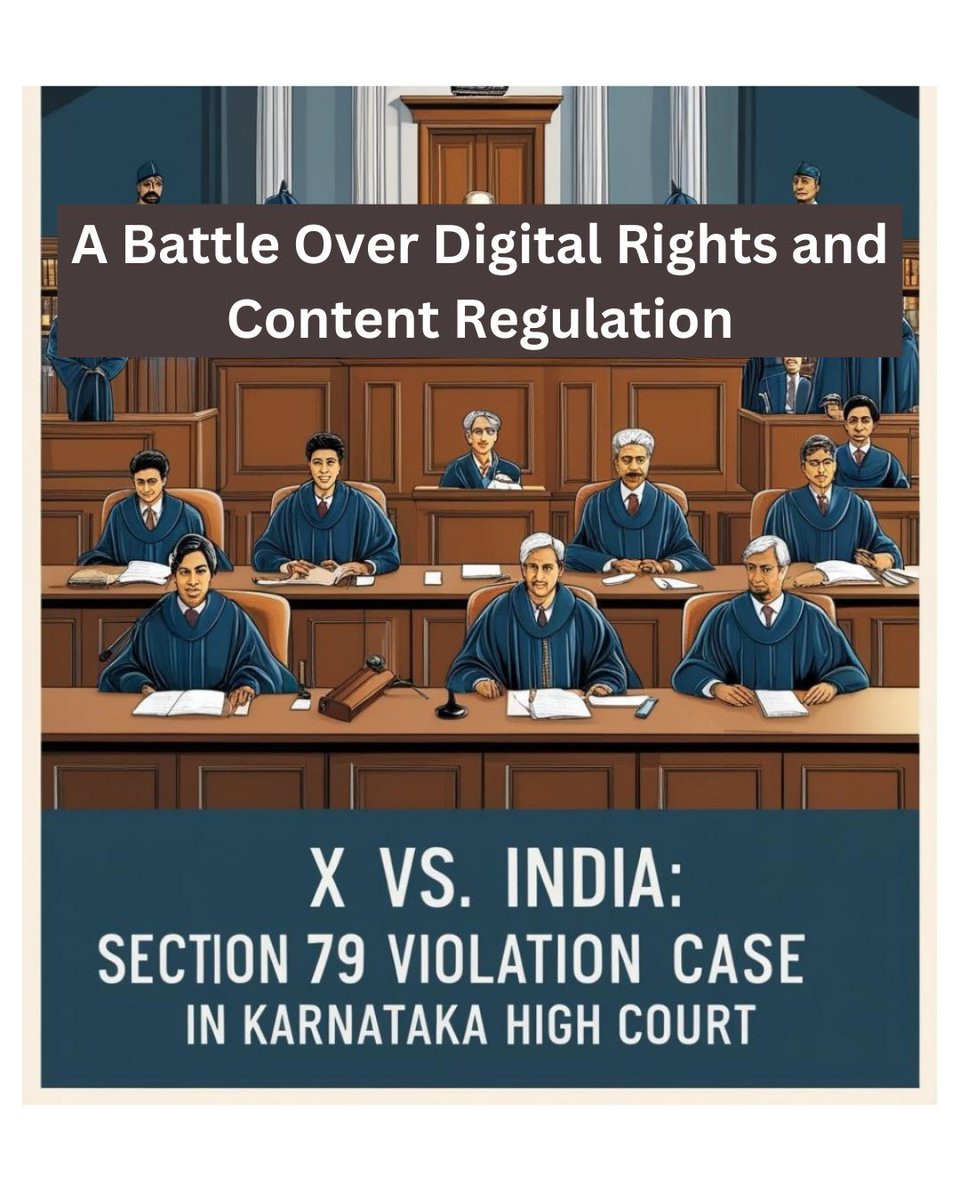 _stockmarketips's tweet photo. X vs. India: A big case about online laws in Karnataka High Court. Info as of March 24, 2025.Not legal advice

#XvsIndia #TechLaw#KarnatakaHighCourt#Section79#Section69A#DigitalRights#TechLaw#ITAct2000  #IndiaTech#CourtCase#OnlineLaws

More info @[https://t.co/FnaN2t19gT] https://t.co/Dk4PRsp5bt