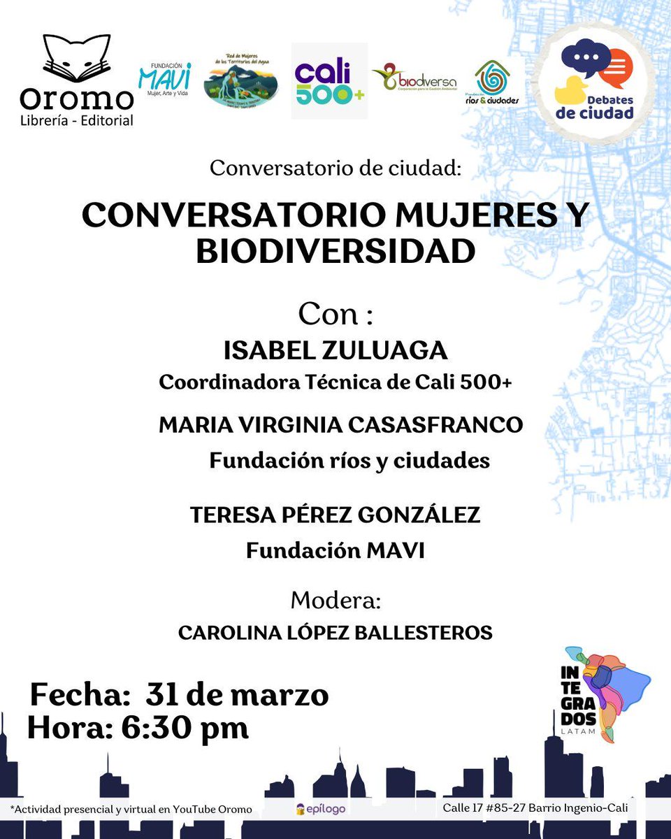 Mañana nos convocaron desde Hill, LabQuinulab y varios procesos de activación del espacio urbano en Armenia, a Adriana Mendoza de Ekolectivo Arte Público y a <a href="/Barriopolis_lab/">Barriopolis.lab</a>. Será virtual.

También extiendo invitación para el próximo Lunes de Debates de Ciudad en Oromo: