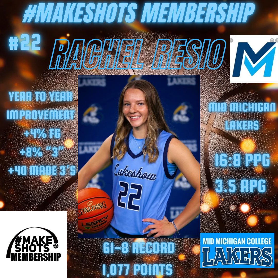 What an amazing 2 years at <a href="/MidMichWbb/">Mid Michigan College WBB</a> for #MakeShotsMember <a href="/RachelResio/">Rachel</a>!!!