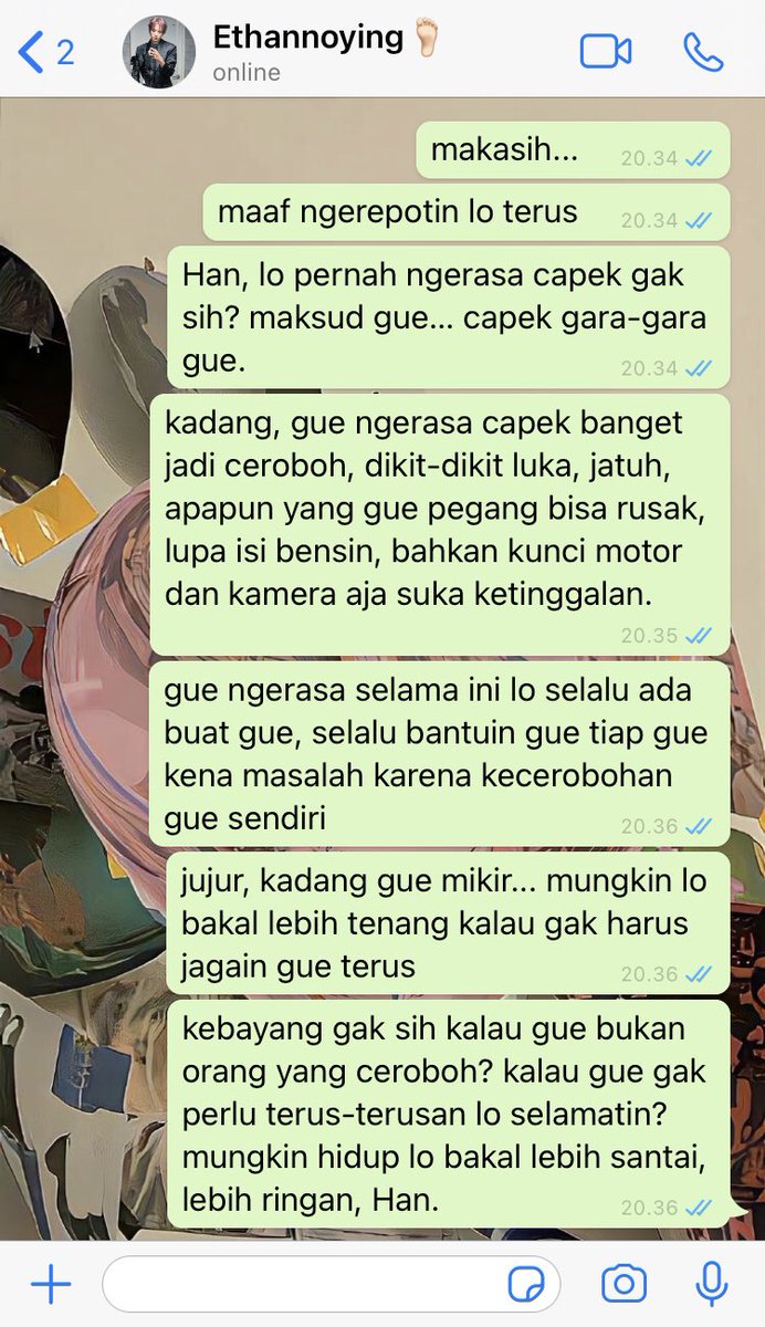 _skysecret's tweet photo. 255. "Tolong berhenti nyalahin diri sendiri, ya?" https://t.co/aQCoJCE5cO