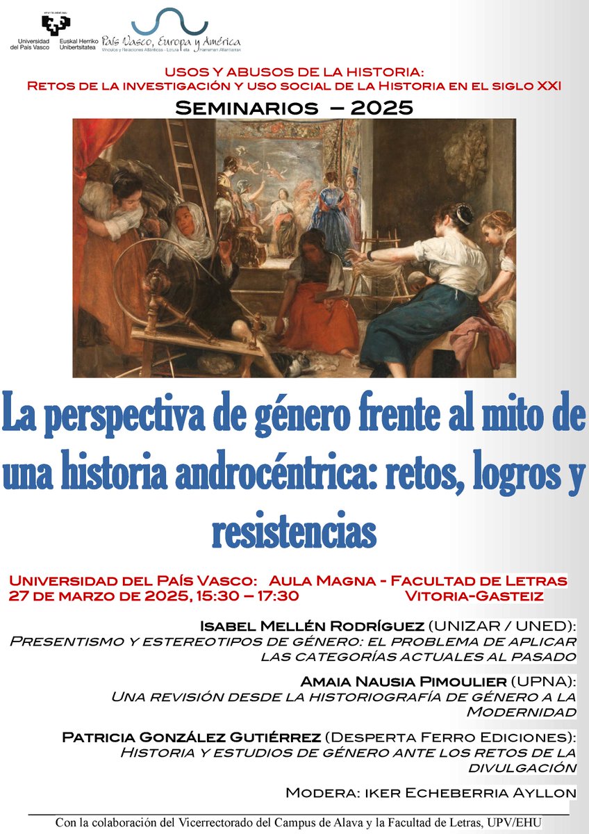 Jon Andoni Fernández de Larrea (@jonan_larrea) on Twitter photo Sacad vuestras agendas: este próximo jueves 27 recibiremos en el Aula Magna de nuestra Facultad a <a href="/IsaMellen/">Isabel Mellén</a>, a <a href="/PGonz8/">PGonz</a> y a <a href="/AmaiaNp/">Amaia Nausia Pimoulier</a>. Sacad vuestras agendas: este próximo jueves 27 recibiremos en el Aula Magna de nuestra Facultad a <a href="/IsaMellen/">Isabel Mellén</a>, a <a href="/PGonz8/">PGonz</a> y a <a href="/AmaiaNp/">Amaia Nausia Pimoulier</a>.