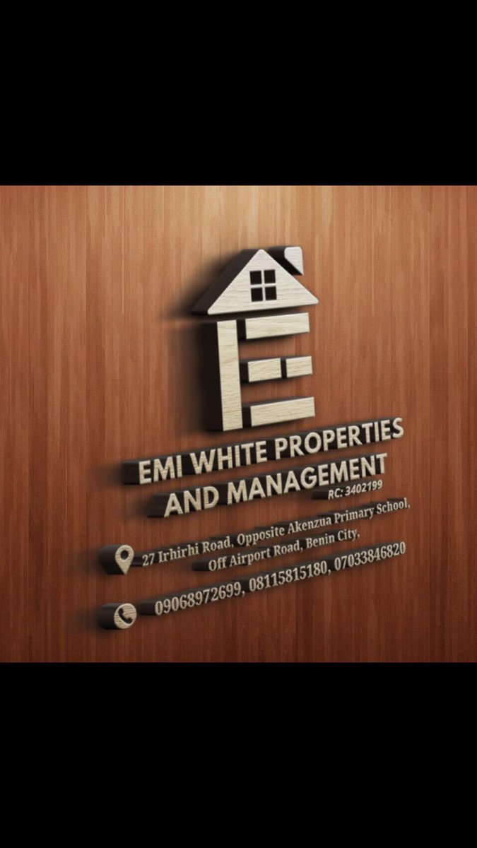donwhitej's tweet photo. EMI-WHITE PROPERTIES AND MANAGEMENT:  GET YOUR GENUINE PROPERTIES FROM US.  WE SELL LANDED PROPERTIES: RESIDENTIAL AND COMMERCIAL  PROPERTIES. YOU CAN ALSO DO PROPERTY 27, IRHIRHI ROAD, OFF AIRPORT ROAD, BENIN CITY. 
☎️: 07033846820, 09068972699, 08115815180 https://t.co/INCIR826U2