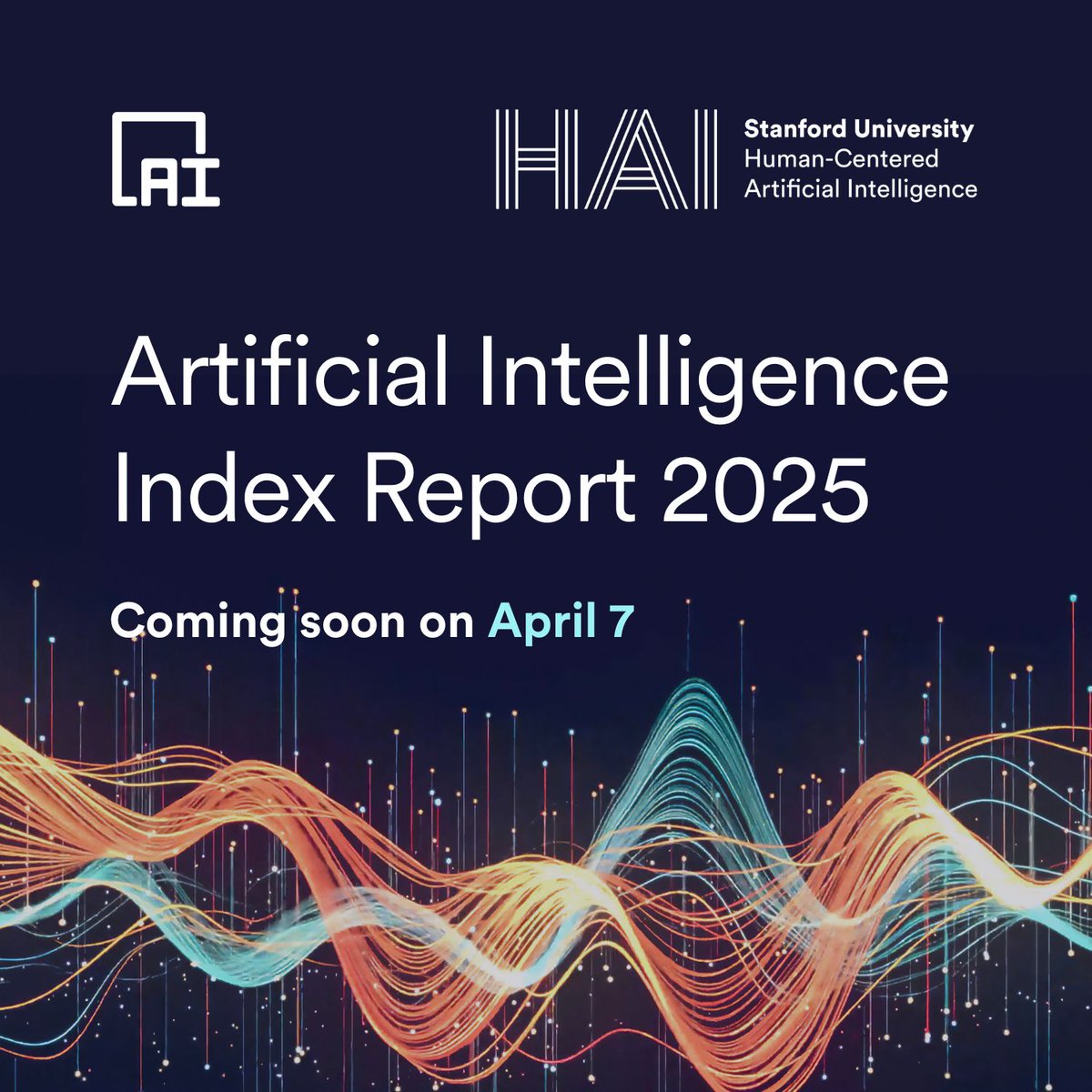 Stanford HAI (@stanfordhai) on Twitter photo The <a href="/StanfordHAI/">Stanford HAI</a> #AIIndex2025 report launches April 7. Packed with rigorously vetted data, it provides an independent lens on AI’s progress, its adoption across various sectors, and its far-reaching impact. Be among the first to receive the report: hai.stanford.edu/ai-index The <a href="/StanfordHAI/">Stanford HAI</a> #AIIndex2025 report launches April 7. Packed with rigorously vetted data, it provides an independent lens on AI’s progress, its adoption across various sectors, and its far-reaching impact. Be among the first to receive the report: hai.stanford.edu/ai-index