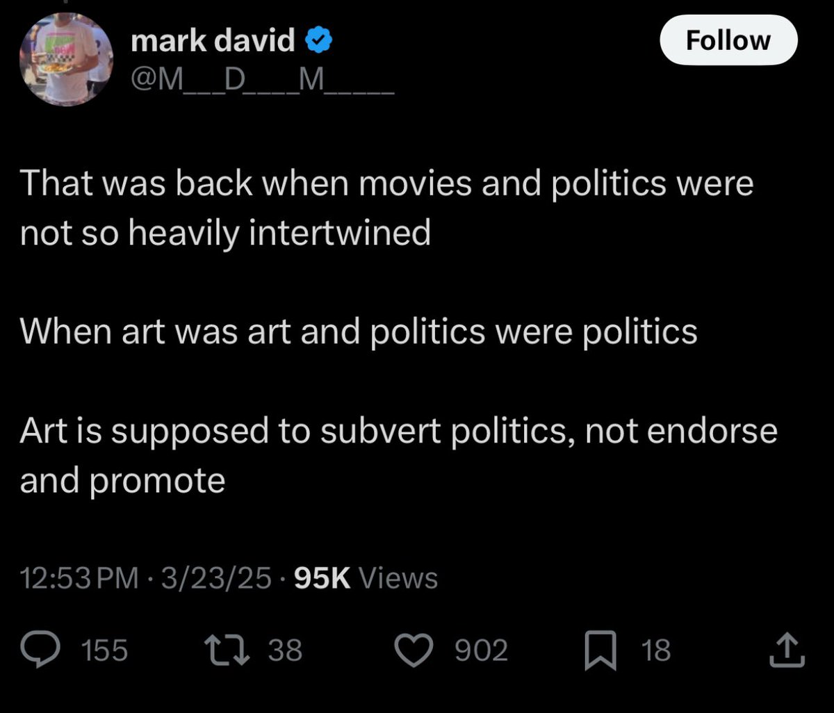 A reply to a tweet about THE MATRIX :)