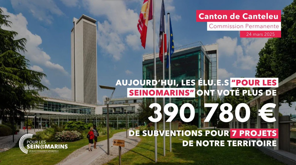 Réunis aujourd’hui au Département de la Seine-Maritime pour la Commission Permanente où nous avons soutenu avec Brigitte Manzanares les subventions de notre canton afin de soutenir les projets du territoire.