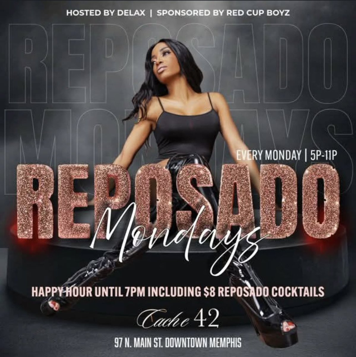 Cache42Downtown's tweet photo. Happy Hour this Monday at #Cache42Downtown $8 Coctails! #Memphis #MemphisHappyHour #MemphisFood #MemphisLunch https://t.co/IPxb8fLm0J