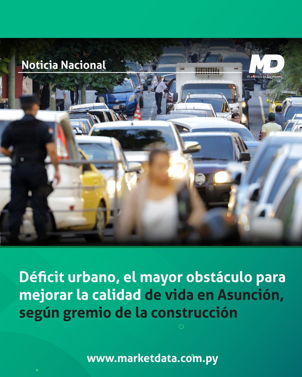 marketdata_py's tweet image. 🚶 Especialistas del desarrollo inmobiliario y el sector de la construcción alertan sobre un grave déficit de infraestructura urbana como una de las amenazas a la calidad de vida en Asunción.
marketdata.com.py/noticias/defic…