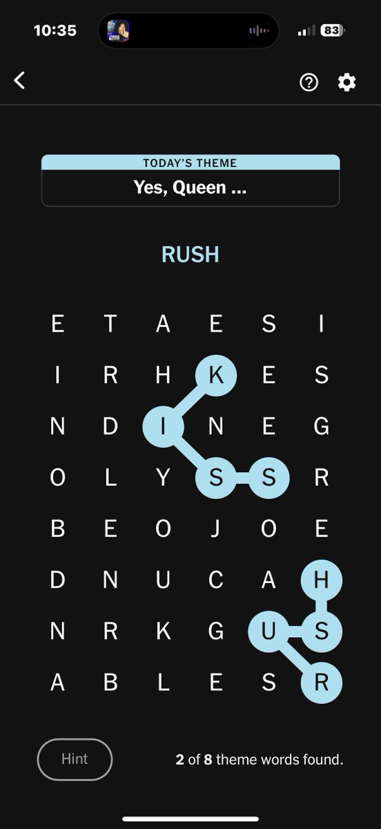 rushisaband's tweet photo. .@RushTheBand reference in today's @NYTimes' #NYTStrands puzzle https://t.co/ew7SolUUPN https://t.co/ueCvbJMf2w
