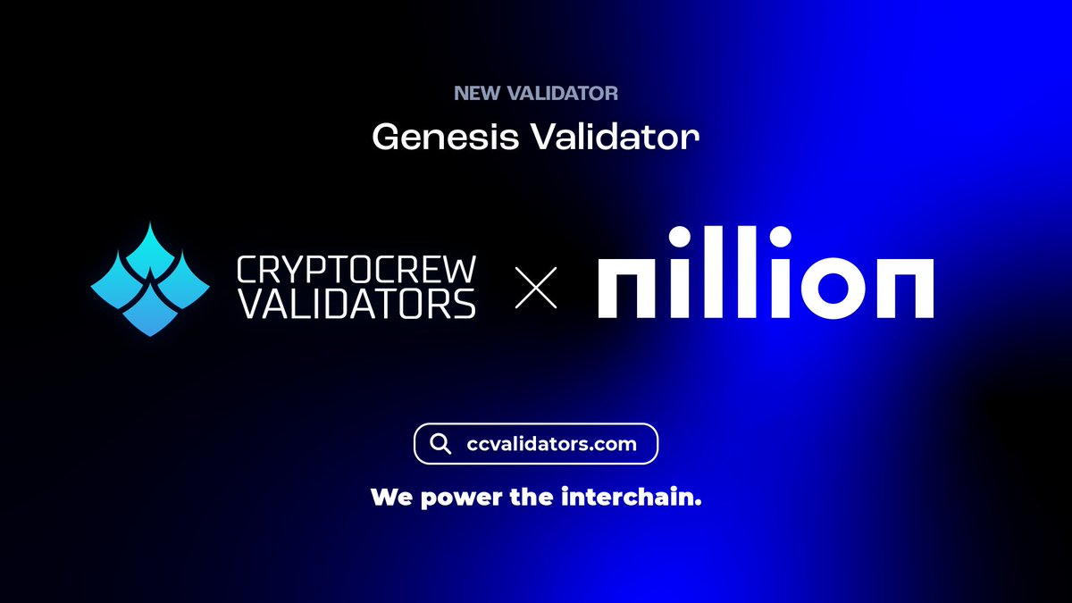 We are now live as a genesis validator for humanity's first blind computer <a href="/nillionnetwork/">Nillion</a>!

Nillion is a cutting-edge L1 that decentralizes trust for sensitive data in the same way that blockchains decentralized transactions.

Stake your NIL tokens here: ccvalidators.com/nillion/