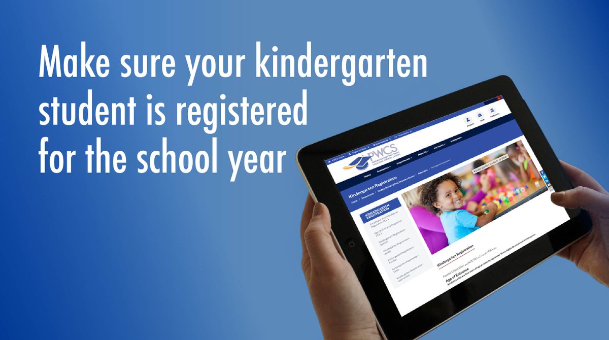 Kindergarten Registration Registration is required for all new students. Students who are 5 years of age or older by September 30 are eligible for enrollment in kindergarten. 
To register, please visit:  pwcs.edu/departments/st…