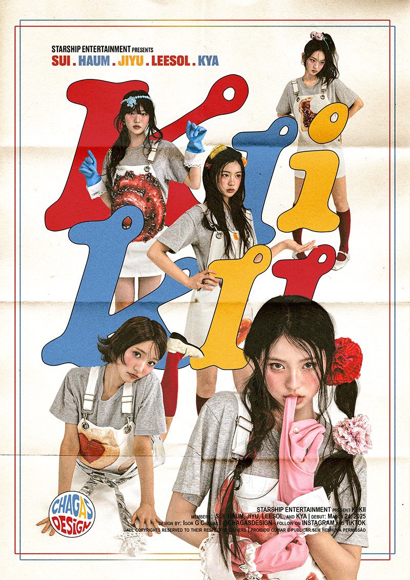 ChagasDesign's tweet image. Design pra essas queridas do @We_KiiiKiii @KIIIKIIIBRA 

#KiiiKiii #키키 #design #poster