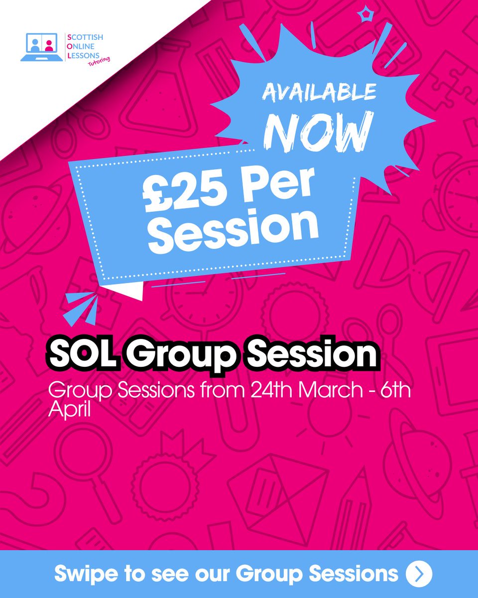 SOLessons's tweet photo. Our Group Sessions are now LIVE!

Come and have a look at what Group Sessions we have on offer!

Did we mention that it only costs £25 per session?

Click the link below or the link in our bio to book a spot in one of our many amazing group sessions!

https://t.co/RyIP8aWDJn https://t.co/0uEfl4iU4J