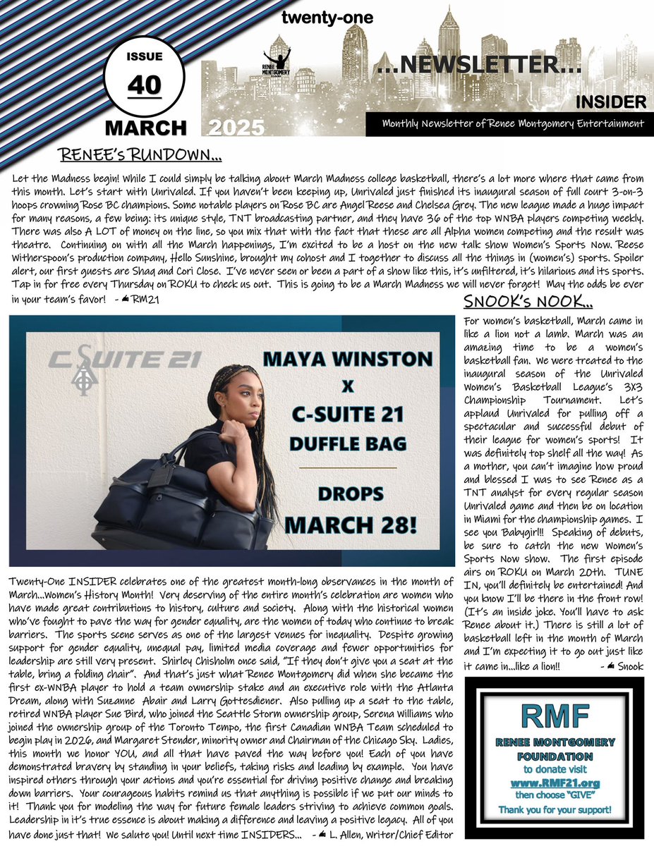 RME (@rmefamily) on Twitter photo Twenty-One Insider π
March 2025 Newsletter βοΈ
Maya Winston x <a href="/CSuite21/">C Suite 21</a> πΌ
<a href="/ReneeMontgomery/">Renee Montgomery</a>βs Rundown ππΎ
<a href="/SnookMontgomery/">Bertlela Montgomery</a>βs Nook π
Sign up today and donβt miss out on all things RME: bit.ly/RMENews Twenty-One Insider π
March 2025 Newsletter βοΈ
Maya Winston x <a href="/CSuite21/">C Suite 21</a> πΌ
<a href="/ReneeMontgomery/">Renee Montgomery</a>βs Rundown ππΎ
<a href="/SnookMontgomery/">Bertlela Montgomery</a>βs Nook π
Sign up today and donβt miss out on all things RME: bit.ly/RMENews
