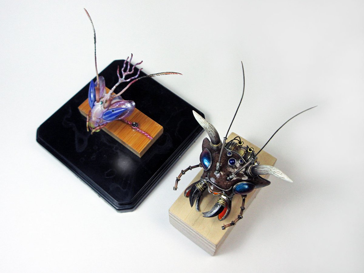 aways_somewhere's tweet image. Progress for Voronoid Vol.2,received mechanic mantis head from Yas Udagawa. Then I will begin to finish the rest part.