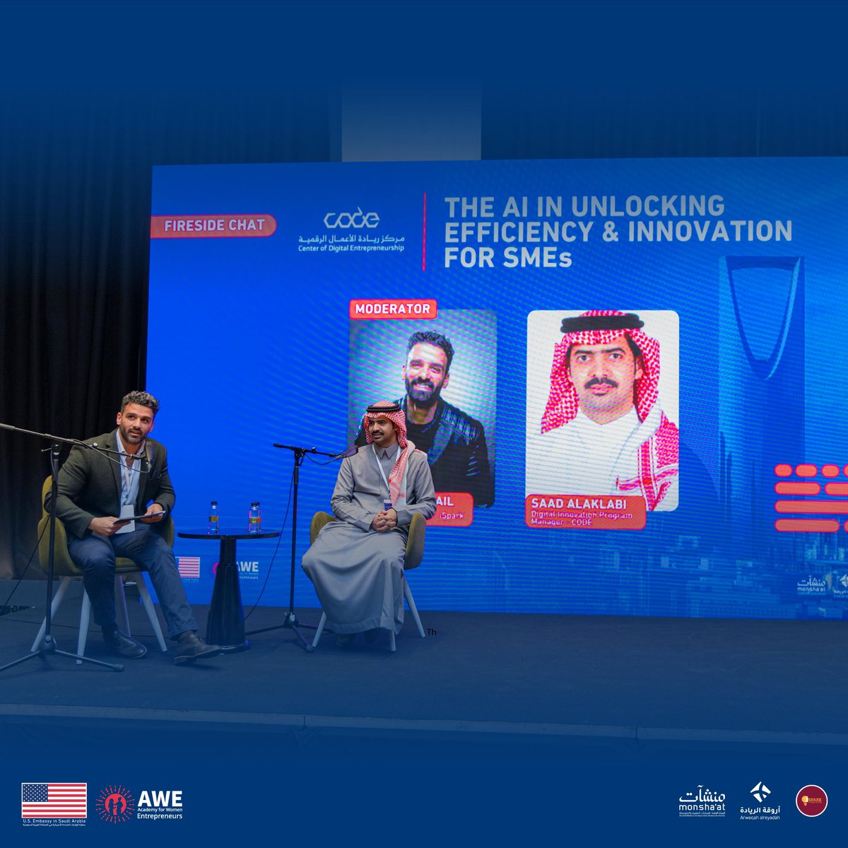 iSparkEgypt's tweet photo. نتقدم بخالص الشكر والتقدير للمهندس سعد الأكلبي على مساهمته القيمة خلال الحفل الختامي لبرنامج أكاديمية رائدات الأعمال في المملكة العربية السعودية. حيث قدم جلسة حوارية مميزة عن الذكاء الاصطناعي لتعزيز الكفاءة ودفع الابتكار، كما استعرض خلال الجلسة كيف تساعد CODE الشركات الصغيرة والمتوسطة على تبني الذكاء الاصطناعي.🌟

نعبّر عن امتناننا لجهوده في تمكين وإلهام رائدات الأعمال. 💫

#AWE_KSA #رائدات_الأعمال #iSpark_MEA

@USAinKSA 
@arweqah_sa