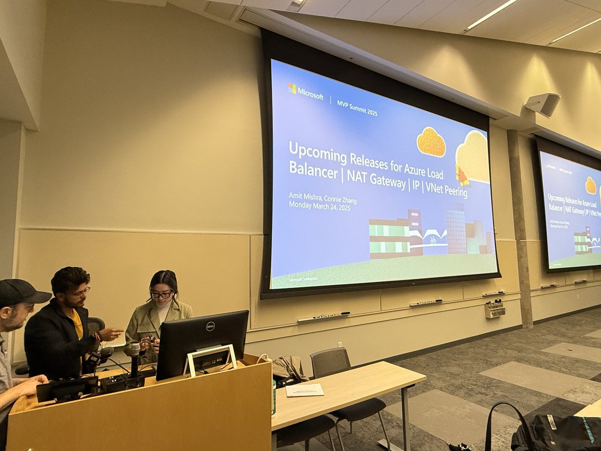 Azure Networking (@azneteng) on Twitter photo Almost ready for our first <a href="/AzNetEng/">Azure Networking</a> session at #MVPSummit! Will we see you there?
#MVPBuzz Almost ready for our first <a href="/AzNetEng/">Azure Networking</a> session at #MVPSummit! Will we see you there?
#MVPBuzz