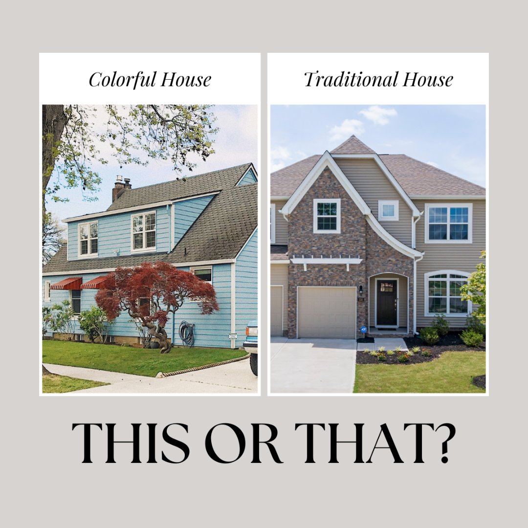 RealtorAliG's tweet photo. What’s your ideal home exterior—classic &amp; timeless or bold &amp; vibrant?

Whether you love eye-catching colors that make a statement or traditional tones that stand the test of time, the right exterior sets the tone for your home’s personality.

#homeexterior #homedesign https://t.co/4LHkzscOBR