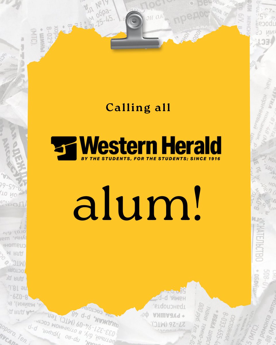 We need YOUR help for College Media Madness! Alum, we need short videos from YOU talking about your favorite memories of WH. Please send them to herald-editormanager@wmich.edu to be featured on our socials. Submissions due March 30 at midnight.
