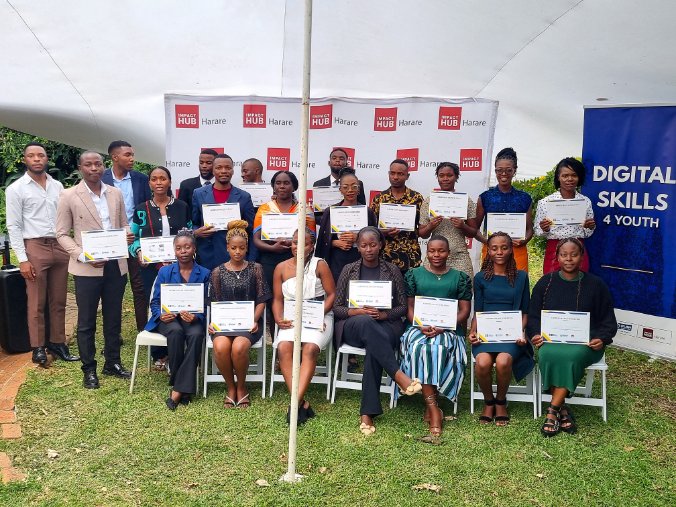Congratulations to the 26 graduates from the second cohort of our Digital Skills for Youth project (DS4Y). They were awarded certificates in IT Support, Project Management, Digital Marketing, Cybersecurity, UX &amp; UI Design. Thanks to our partner <a href="/ImpactHubHarare/">Impact Hub Harare</a> <a href="/SwedeninZW/">Sweden in Zimbabwe 🇸🇪</a> #DS4Y