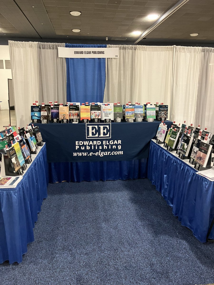 All set up and ready to go when the exhibit hall opens tomorrow #AAG2025