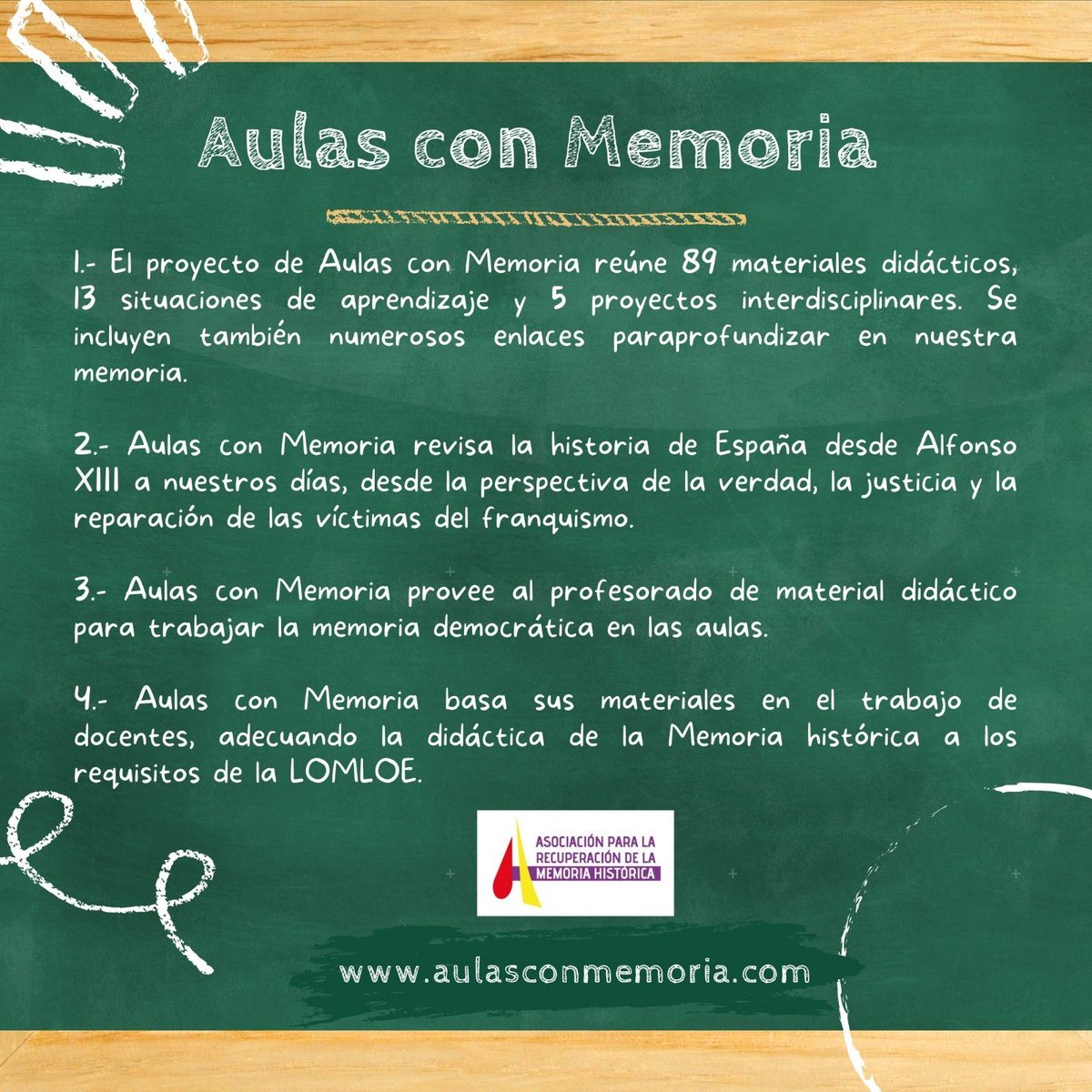 Aulasconmemoria.com  es una web con recursos para trabajar la historia reciente en las aulas. Es un proyecto elaborado por profesorado. Si buceas en ella verás que hay materiales muy interesantes adaptados a los temarios y los tiempos de las clases.