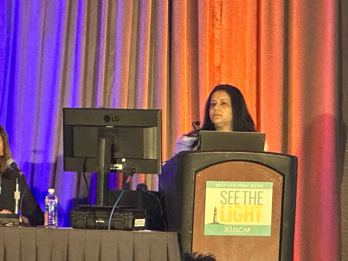 HFHPathRes's tweet photo. Proud moment! Dr. Priti Agarwal, MD who received ISUP Excellence in Urological Pathology Award at #USCAP2025, presents her GU platform talk on microscopic bladder neck invasion in radical prostatectomy specimens.

Worthy data and discussion at #USCAP2025!
#GenitourinaryPathology #PlatformSession #PathologyInAction  
#WomenInPath #TeamHFH #PathTwitter #HFHPath #Pathology #learnleadbelong #BostonBound #USCAP2025 #USCAP25  #IAMUSCAP HFHPathres #PathTwitter #PathX #pathology #matchtopath #path2path @PathPod #conference #boston