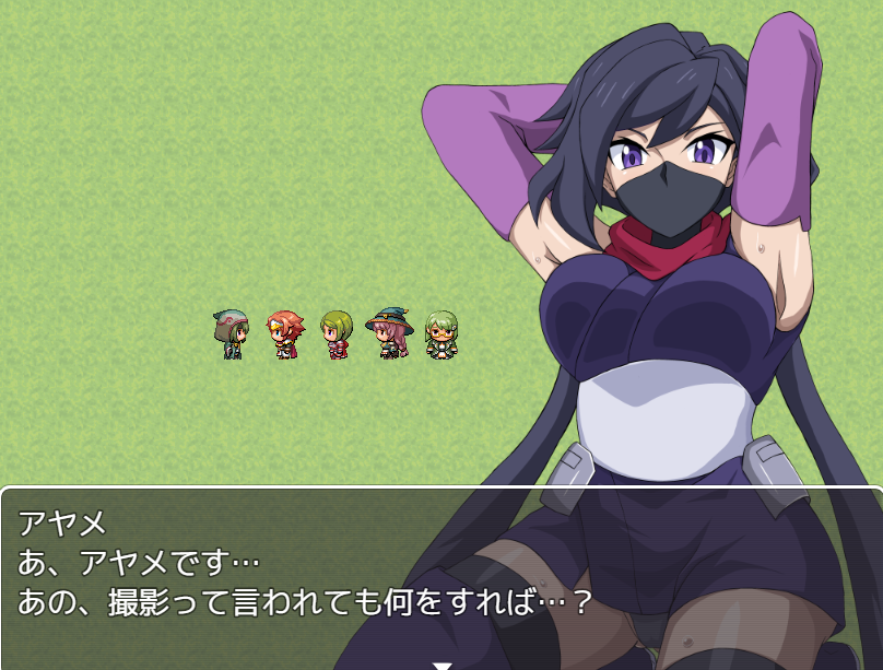Safety_kaijo's tweet photo. ケイさん(@keinoyounamono)にアヤメの立ち絵渡したら5分でこれ作ってくれて笑った。対魔忍じゃん。 https://t.co/5I4IGBWkPC