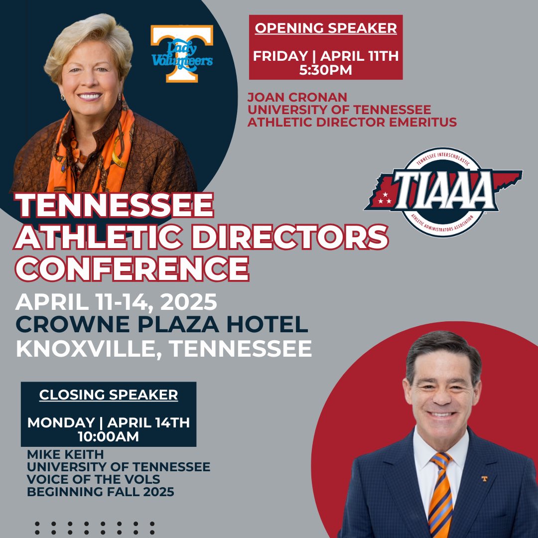 Join us for a great weekend of professional development in Knoxville! Registration information can be found in your email or at tiaaa.org