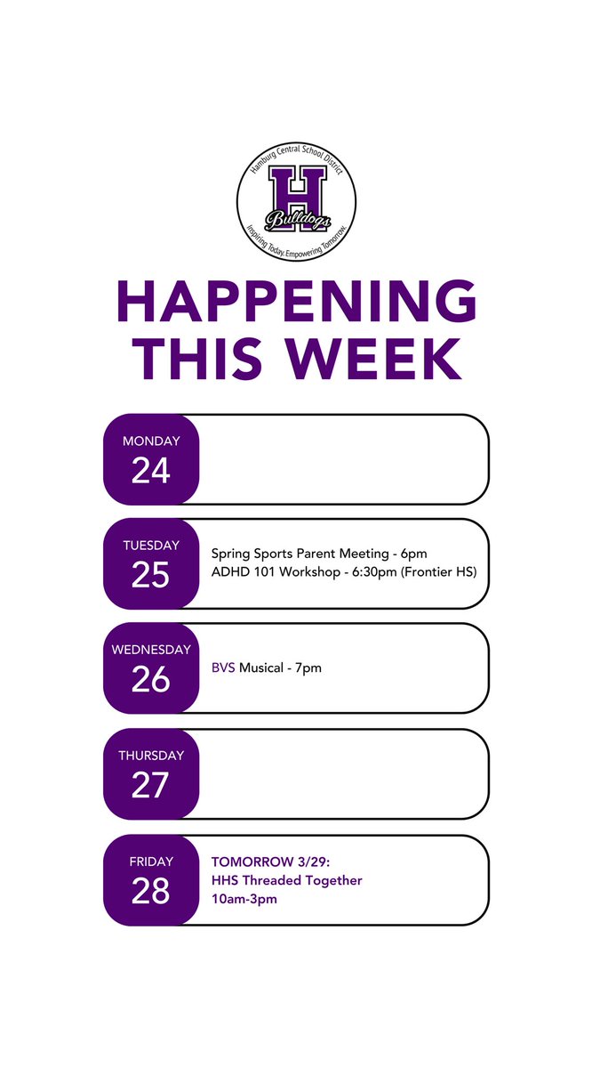 Week of 3/24 ⬇️