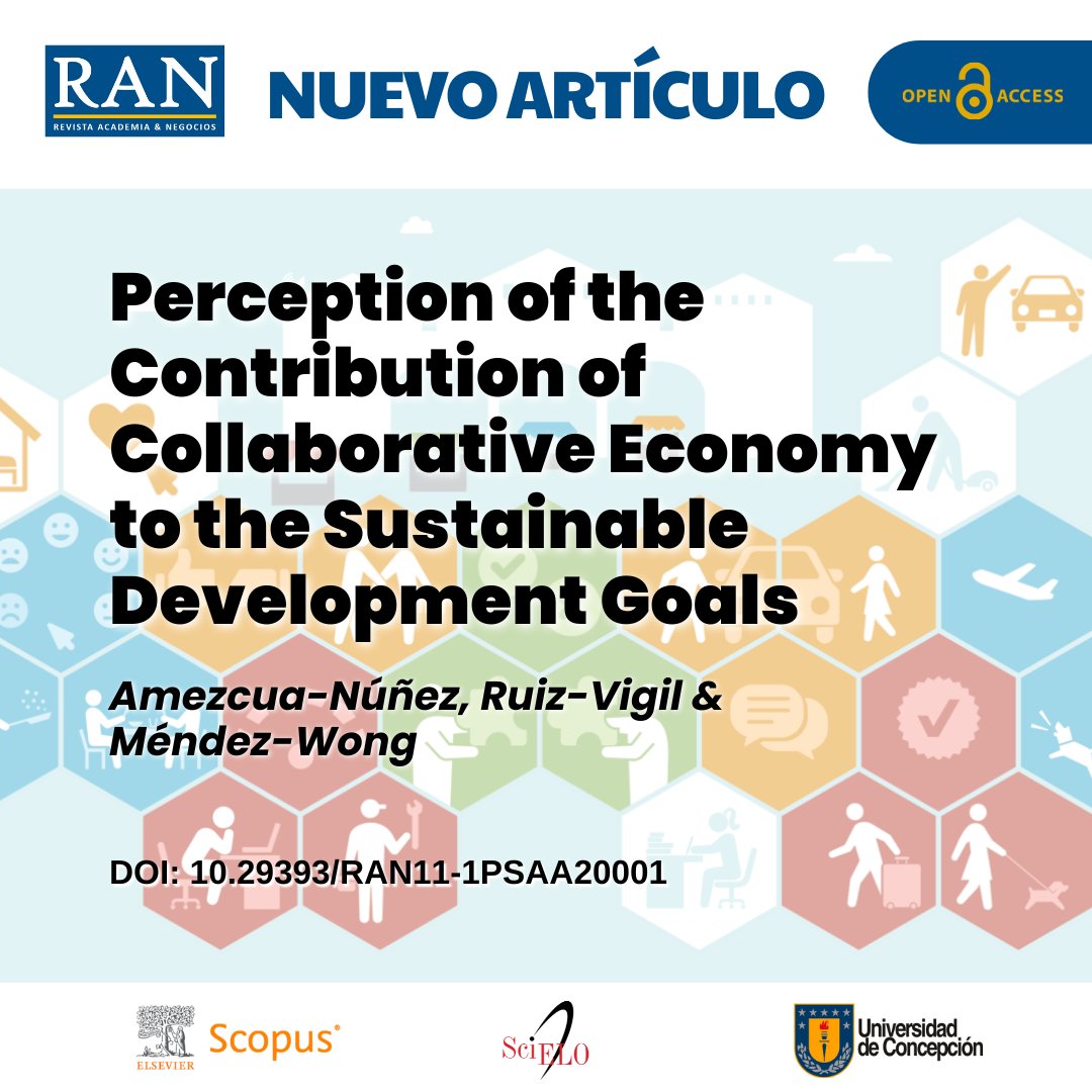 RAN - Revista Academia & Negocios (@ran_udec) on Twitter photo #RAN - New Published Paper 🔍
📄 Title: Perception of the Contribution of Collaborative Economy to the Sustainable Development Goals.
✍️ Written by: Amezcua-Núñez, Ruiz-Vigil & Méndez-Wong.
🔗 Link: doi.org/10.29393/RAN11…
<a href="/UdecBibliotecas/">Bibliotecas UdeC</a>
<a href="/Scopus/">Scopus</a>
<a href="/SciELO_Chile/">SciELO Chile</a>
<a href="/UdecChillan/">UdeC Chillán</a> #RAN - New Published Paper 🔍
📄 Title: Perception of the Contribution of Collaborative Economy to the Sustainable Development Goals.
✍️ Written by: Amezcua-Núñez, Ruiz-Vigil & Méndez-Wong.
🔗 Link: doi.org/10.29393/RAN11…
<a href="/UdecBibliotecas/">Bibliotecas UdeC</a>
<a href="/Scopus/">Scopus</a>
<a href="/SciELO_Chile/">SciELO Chile</a>
<a href="/UdecChillan/">UdeC Chillán</a>