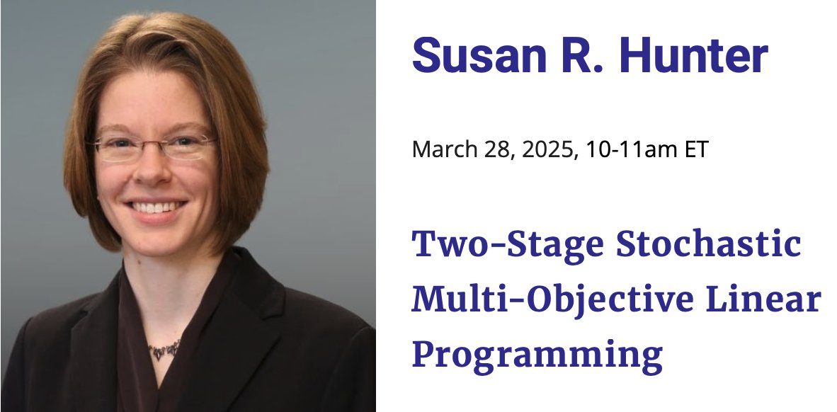 If you have been wondering about whether stochastic programming has been combined with multi-objective optimization, join us on Friday for the next SPS seminar!