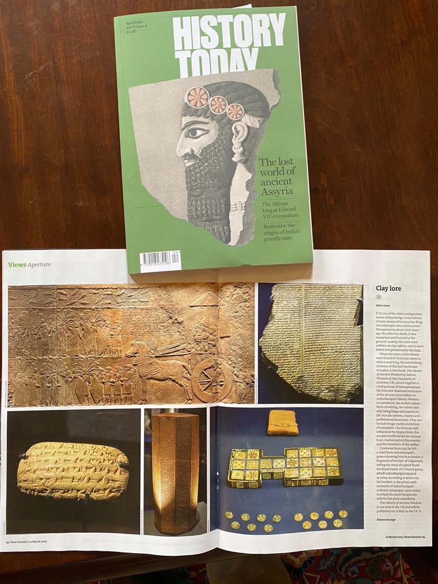 LSWisnom's tweet photo. #LOAW in @newscientist! Thank you for interviewing me @alisonge!
Also, I wrote a piece for @HistoryToday on Ashurbanipal - look at this fantastic front cover!
https://t.co/bpDoybYWCG
https://t.co/AwPCztSDEl https://t.co/DaZtOOfQKq