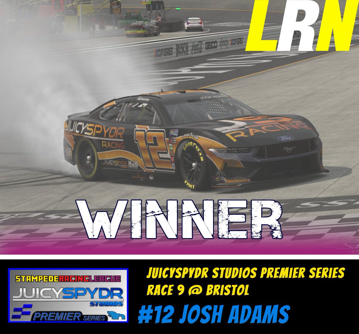 Josh Adams picks up the win at Bristol in the Q1 Finale!