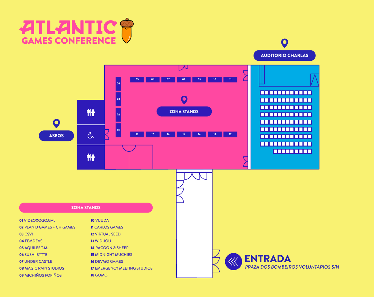 AtlanticConf's tweet photo. Ya podéis ver en el mapa quién va a estar en la zona de stands! Recordad que para acceder a esa zona NO ES NECESARIA ENTRADA🌟💛
Xa podedes ver no mapa quen vai estar na zona de stands! Recordade que para acceder a esa zona NON É NECESARIA ENTRADA🌟💛 https://t.co/Vhz4qvYnrR