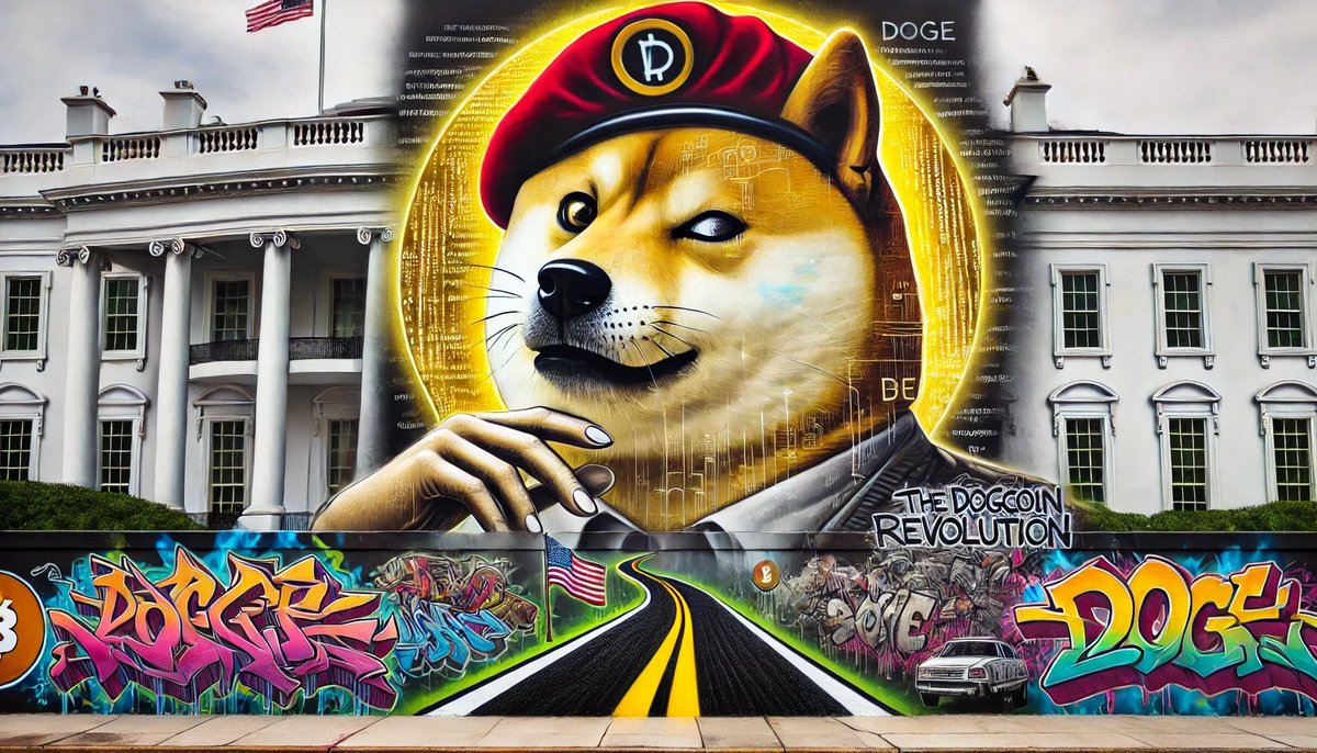 NOzobia73151's tweet image. My masterpiece captures the journey, the struggle and the inevitable rise of Dogecoin to $1 all painted on the White House wall.

D.O.G.E
#DogeMemeMania
@dogecapitone @dogecoin4lif3 @1Doge1Doge1 @dogeofficialrep @DogecoinMilitia @MiAnswers @valleygirlvara 

The revolution begins