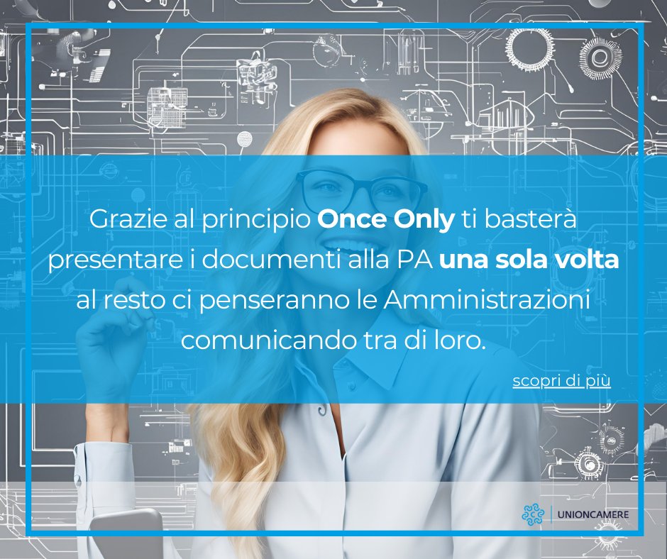 unioncamere's tweet photo. Conosci il principio #OnceOnly? Con lo #sportellounico i #cittadini e le #imprese devono fornire soltanto una volta i propri dati alle autorità pubbliche e queste ultime possono dialogare, scambiandosi, su richiesta dell'utente, dati e documenti ufficiali. Obiettivo: ridurre barriere e costi amministrativi, consentendo la condivisione a livello transfrontaliero di informazioni tra le #PA dei Paesi dell'#UE. Per saperne di più:
https://t.co/iZ9sBGG07E
#lecameredicommercioperleimprese #PAdigitale #sistemacamerale #digitalizzazione
#semplificazione #pubblicaamministrazione