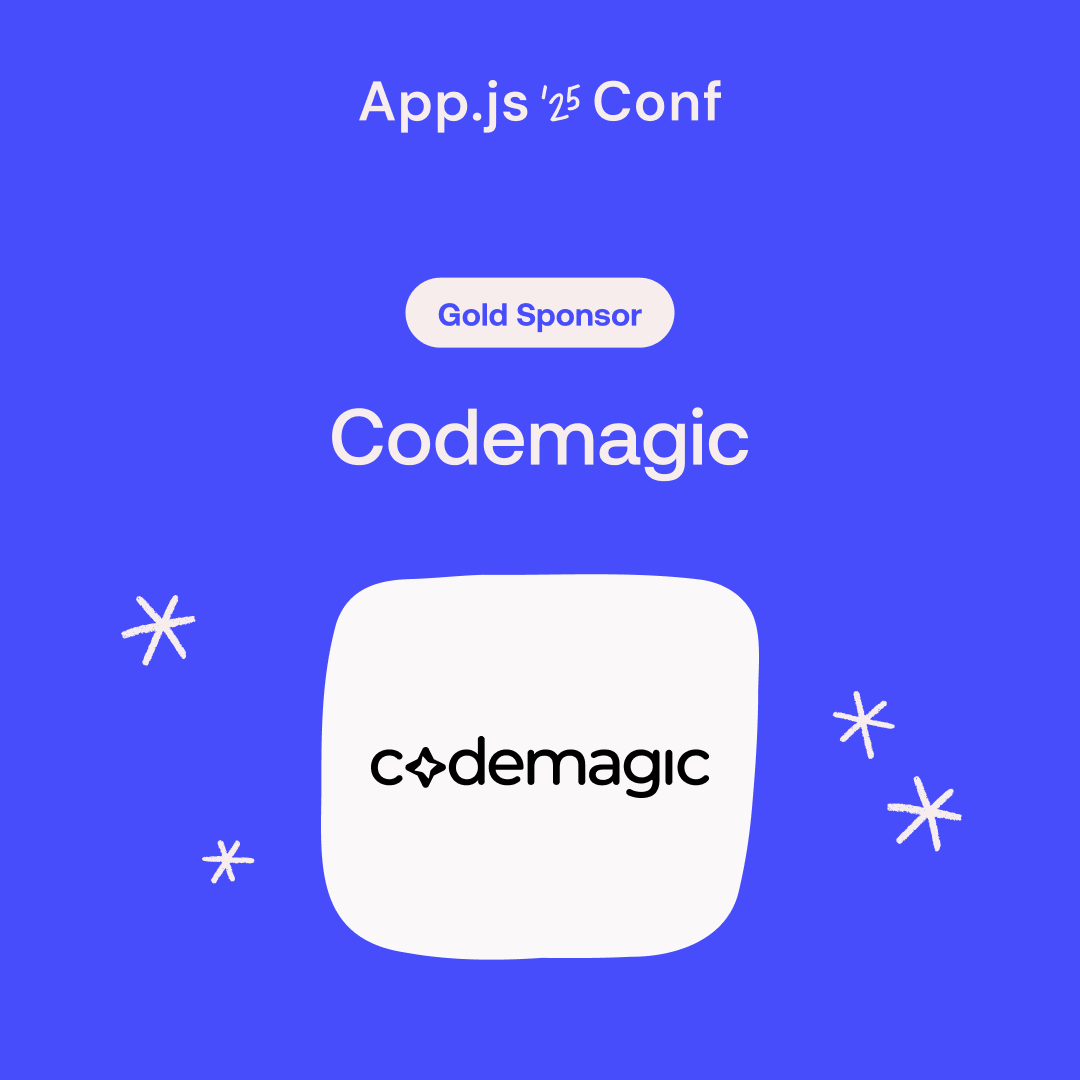 We're super excited to have <a href="/codemagicio/">Codemagic</a> as a Gold Sponsor! 🌟 

They're providing serious value to React Native developers with their streamlined CI/CD platform, helping teams ship high-quality apps faster 🚀. Check it out: codemagic.io/start/