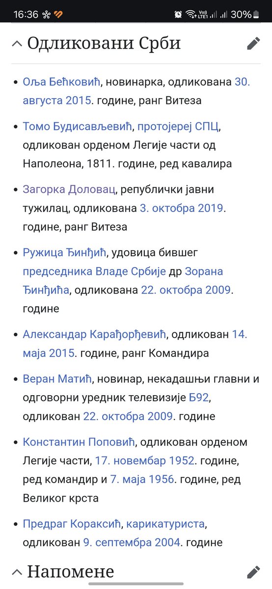 SinisaSreckovic's tweet image. Interesantna ekipa dobitnika ordena legije casti u novoj istoriji