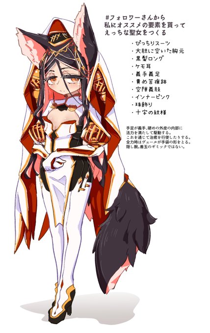 #フォロワーさんから私にオススメの要素を貰ってえっちな聖女をつくるえっちしているほう。切断描写あり。 