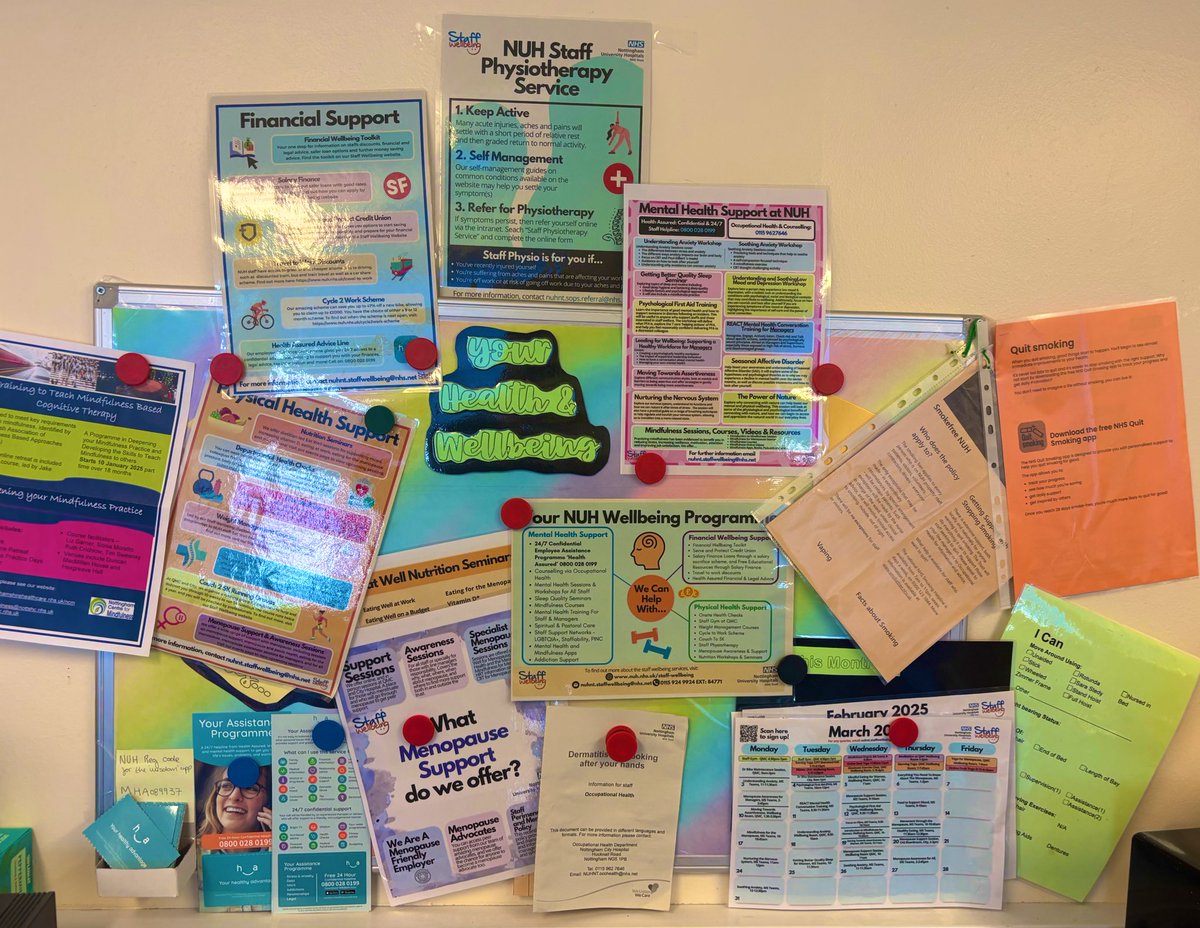 We Love our New Staff Wellbeing board 🤩 
Thank you so much to our Wellbeing Champion Stephanie Heyes!

<a href="/SWBNUH/">Staff Wellbeing NUH</a> <a href="/nuhpatientgroup/">💙 NUH Patient Partnership Group (PPG) 💙</a> <a href="/NUHSurgery/">NUH Surgery and Associated Services</a> <a href="/NUHMedicine/">NUH Medicine</a> <a href="/NUHResilience/">@NUHResilienceteam</a> <a href="/LisaFlint18/">Lisa Flint</a> <a href="/lchallan/">Louise Challans</a> <a href="/donn11365/">donna cordon</a> <a href="/ChippyGeorge6/">Chippy George</a>