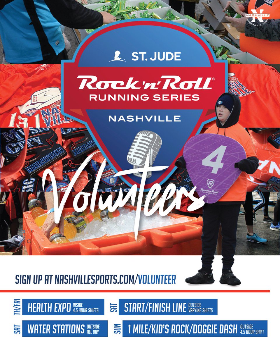 We need YOU to make this event a hit!!🫵🏼

Sign up to be a volunteer today ⤵️
competitorgroupinc.volunteerlocal.com/volunteer/?id=…

#volunteer #rocknroll #marathon #running #stjuderocknrollrunningseriesnashville #volunteeropportunities #sportvolunteers