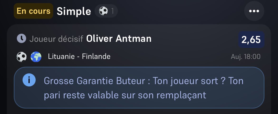 BetWithAirOne94's tweet photo. Confiance du jour #1 

Antman 8 fois décisif sur les 5 derniers match go continuer ça bonne série ! https://t.co/hJ3ucljAsy
