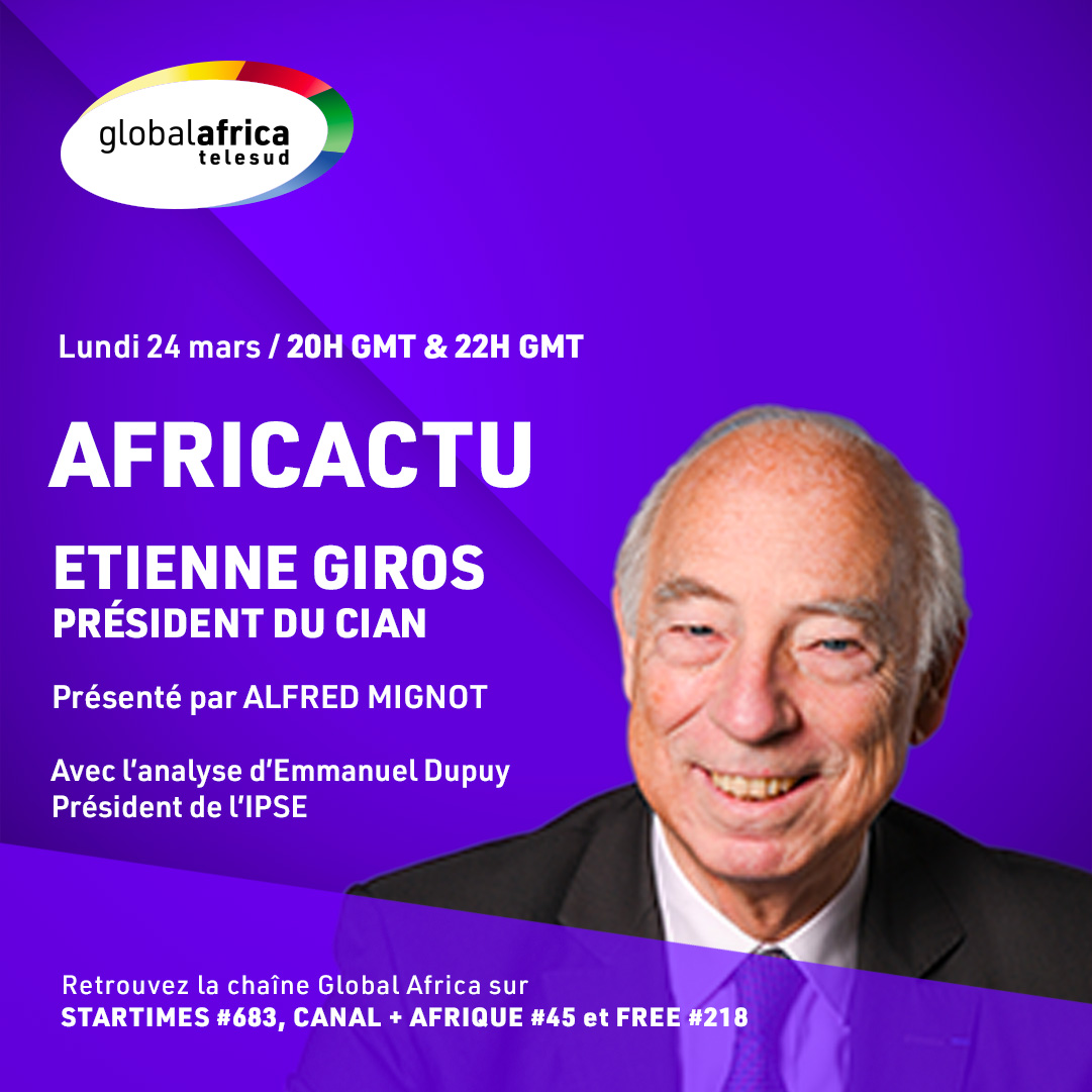 Global Africa Telesud (@telesud_) on Twitter photo Dans Africactu <a href="/alfredmignot/">Alfred Mignot (AP.P)</a> reçoit <a href="/EtienneGiros/">Etienne Giros</a> , Président du <a href="/CIAN_Afrique/">Cian</a> pour parler de son ouvrage 54 nuances d’Afrique.🌍📖
Et ne manquez pas en première partie, <a href="/Emdupuy/">Dupuy Emmanuel</a> Dupuy, Président de <a href="/InstitutIPSE/">IPSE</a> qui décrypte l’actualité
📺 Retrouvez-nous ce soir ! Dans Africactu <a href="/alfredmignot/">Alfred Mignot (AP.P)</a> reçoit <a href="/EtienneGiros/">Etienne Giros</a> , Président du <a href="/CIAN_Afrique/">Cian</a> pour parler de son ouvrage 54 nuances d’Afrique.🌍📖
Et ne manquez pas en première partie, <a href="/Emdupuy/">Dupuy Emmanuel</a> Dupuy, Président de <a href="/InstitutIPSE/">IPSE</a> qui décrypte l’actualité
📺 Retrouvez-nous ce soir !
