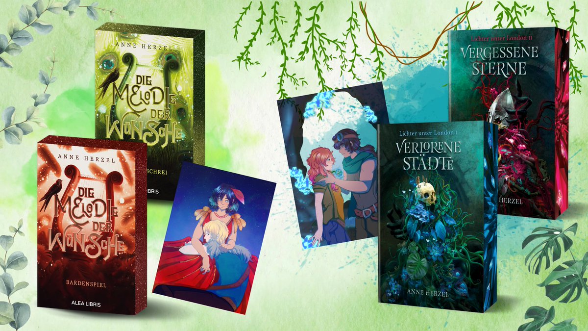 Leute, wir haben MESSEWOCHE!!

"Die Melodie der Wünsche" gibts am Stand von Alea Libris (B513, Halle 3) inklusive Charakterkarte!

Die "Lichter unter London"-Dilogie erwartet euch bei Cross Cult (E203/F204, Halle 3) inklusive eines eigens für die Messe exklusiven Page Overlays.